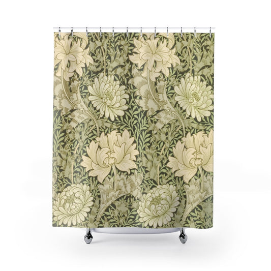 William Morris Shower Curtain, Green Shower Curtain, Art Nouveau Bathroom, Vintage Bathroom, Green Home Decor, Green Bathroom Decor