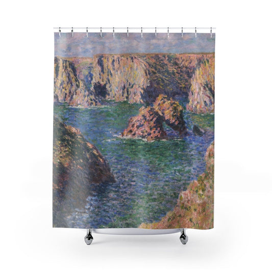 Monet Shower Curtain, Ocean Shower Curtain, Blue Shower Curtain, Ocean Bathroom, Monet Decor, Monet Bathroom, Claude Monet Art, Monet Art