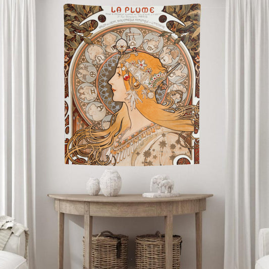 Art Nouveau Vintage Zodiac Astrology Wall Tapestry
