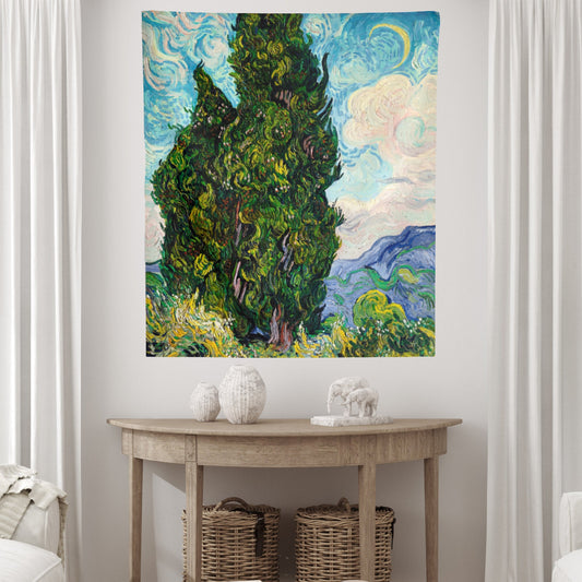 Vincent Van Gogh Tree Painting Wall Tapestry