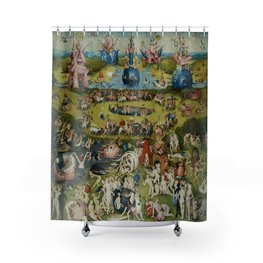 Garden Of Earthly Delights, Art Shower Curtain, Renaissance Decor, Fine Art Decor, Hieronymus Bosch, Vintage Bathroom, Fine Art Bathroom