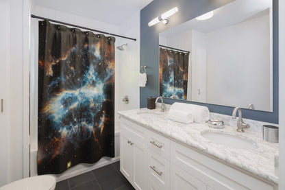 NASA Shower Curtain, Galaxy Shower, Nebula Photo, Black Shower Curtain, NASA Gift, Space Shower, Space Bathroom, Space Decor, Space Nebula