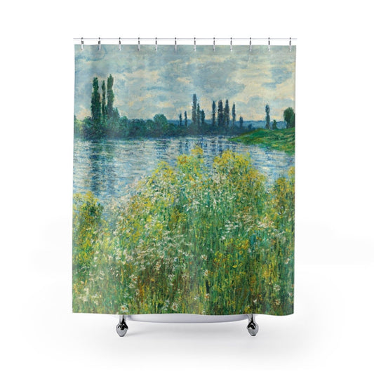 Monet Shower Curtain, Claude Monet, Monet Painting, Impressionist Art, Green Shower Curtain, Bathroom Art, Art Shower Curtain, Monet Art