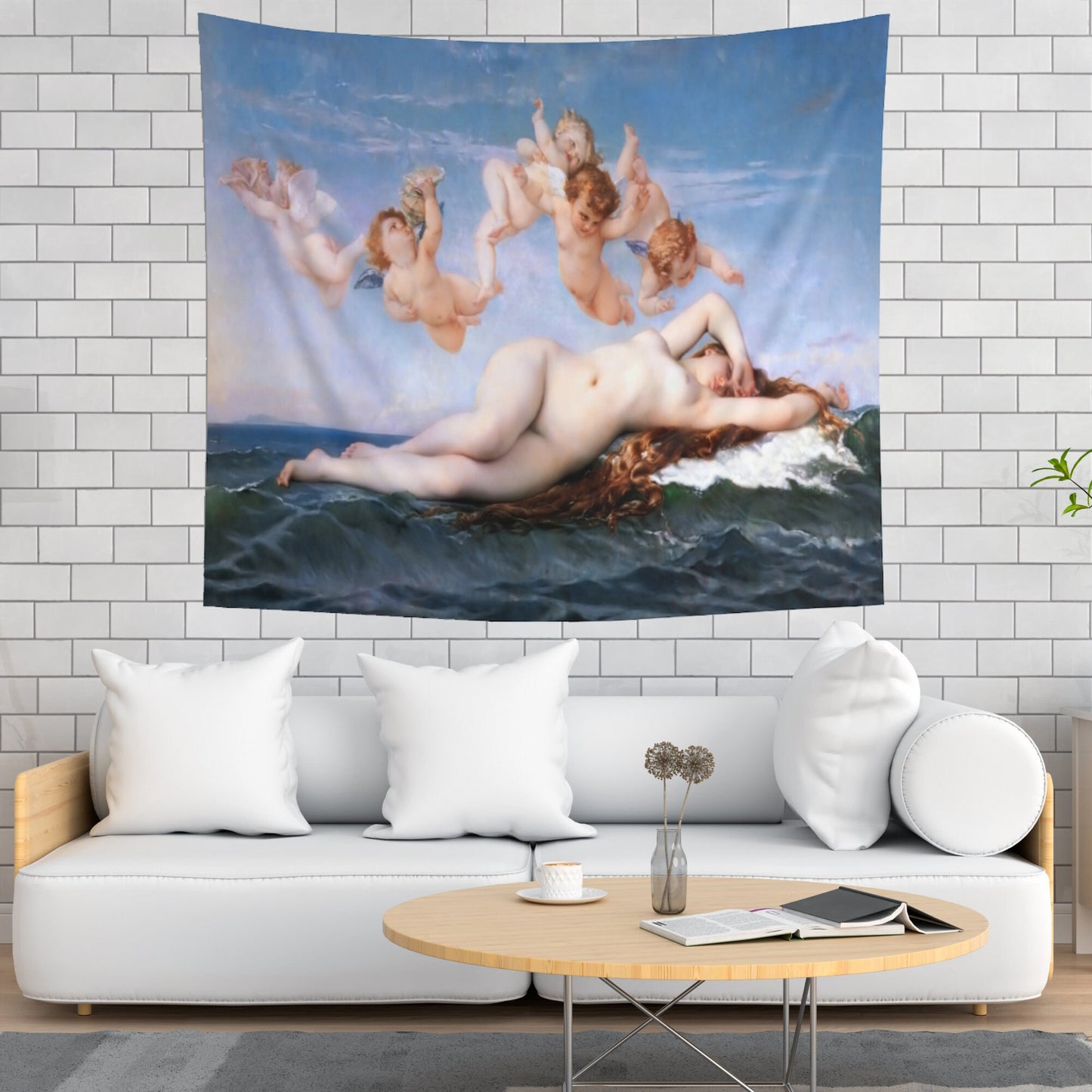 Birth of Venus Painting Angel Mythology Renaissance Fine Art Vintage Wall Tapestry