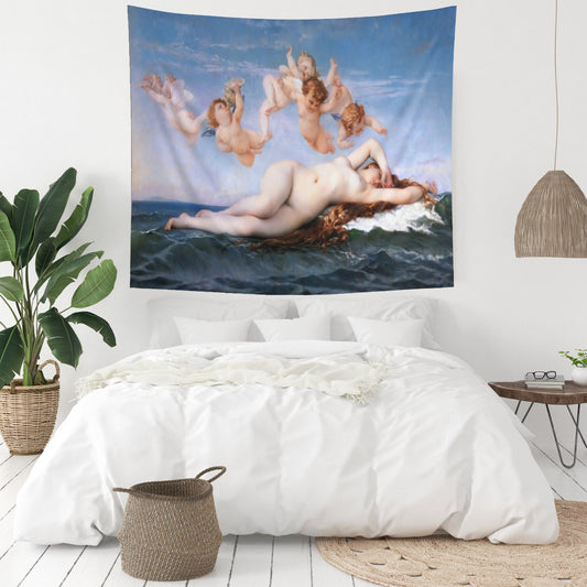 Birth of Venus Painting Angel Mythology Renaissance Fine Art Vintage Wall Tapestry