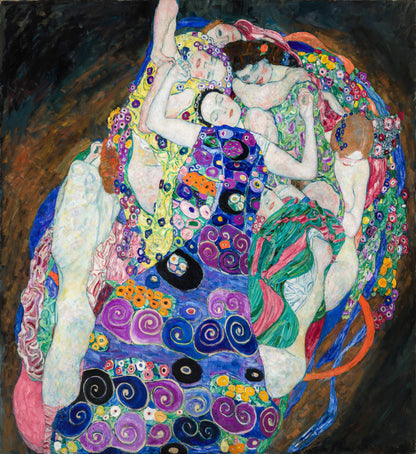 Gustav Klimt The Maiden Purple Erotic Painting Wall Tapestry
