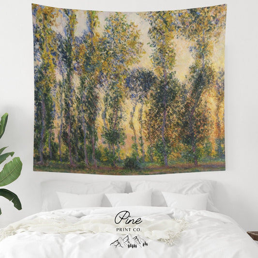 Claude Monet Gold Nature Wall Tapestry