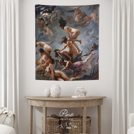 Gothic Witch Painting Wall Tapestry