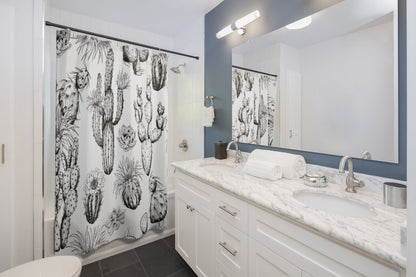 Cactus Shower Curtain, Desert Decor, Desert Shower Curtain, Cactus Decor, Plant Shower Curtain, Cacti Decor, Botanical Bathroom, Plant Decor