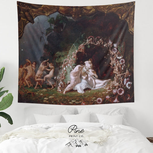 Renaissance Fairy Painting Mythology Vintage Fine Art Wall Tapestry