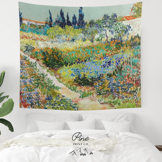 Vincent Van Gogh Landscape Painting Vintage Nature Art Wall Tapestry