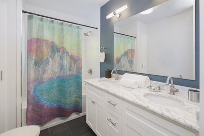 Monet Shower Curtain, Claude Monet, Rainbow Bathroom, Art Shower Curtain, Sunset Painting, Monet Decor, Ocean Decor, Ocean Sunset