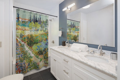 Art Shower Curtain, Van Gogh, Shower Curtain, Van Gogh Painting, Plant Shower Curtain, Garden Painting, Van Gogh Art, Vincent Van Gogh