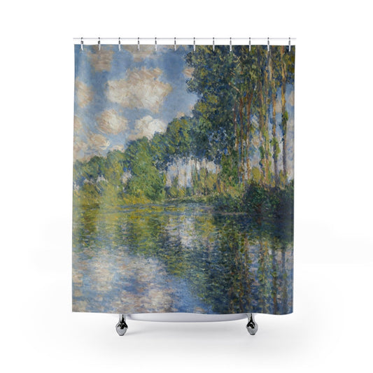 Monet Shower Curtain, Art Shower Curtain, Claude Monet, Monet Decor, Tree Shower Curtain, Nature Bathroom, Monet Bathroom, Vintage Bathroom
