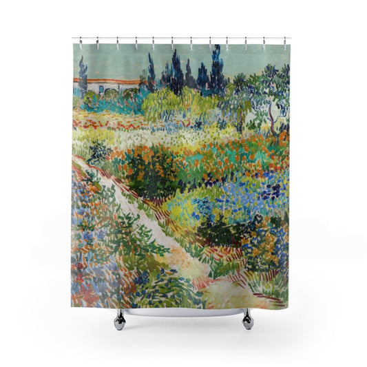 Art Shower Curtain, Van Gogh, Shower Curtain, Van Gogh Painting, Plant Shower Curtain, Garden Painting, Van Gogh Art, Vincent Van Gogh