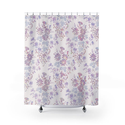 Rainbow Shower, William Morris, Rainbow Flowers, Pink Shower Curtain, Floral Shower Curtain, Pink Decor, Rainbow Bathroom, Rainbow Decor