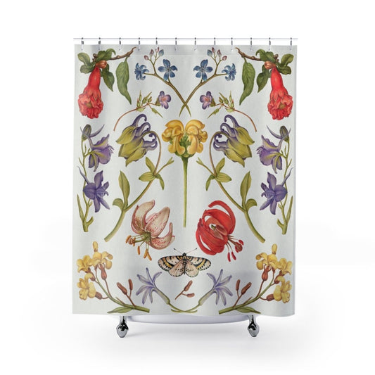 Plant Shower Curtain, Cottagecore Decor, Botanical Decor, Floral Shower Curtain, Nature Decor, Plant Bathroom, Botanical Bathroom