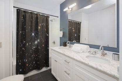 Space Shower Curtain, Black Shower Curtain, Star Shower Curtain, Webb Telescope, NASA Decor, Space Home Decor, NASA Photo, Astrophotography