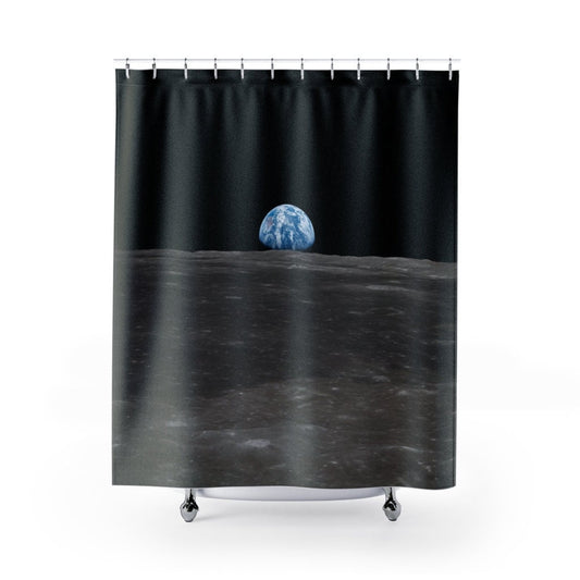 NASA Shower Curtain, Earth Photo, Moon Landing, Earth Decor, Space Shower, Space Bathroom, Space Decor, Astronomy Decor, NASA Decor