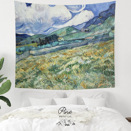 Vincent Van Gogh Landscape Painting Wall Tapestry