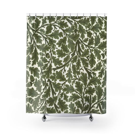 Green Shower Curtain, Plant Shower Curtain, Vintage Bathroom, Vintage Plants, Botanical Art, Plant Bathroom, Green Decor, John Henry Dearle