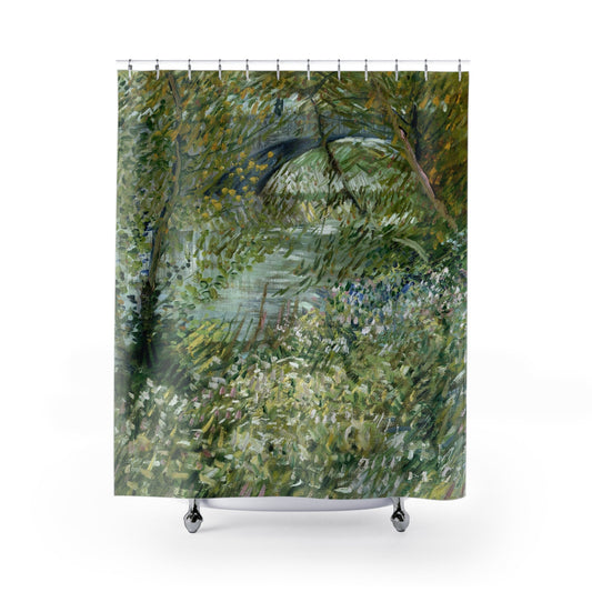Van Gogh, Tree Shower Curtain, Art Bathroom, Green Shower Curtain, Van Gogh Painting, Vincent Van Gogh, Cypress Trees, Nature Bathroom