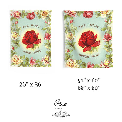 Vintage Rose Wall Tapestry