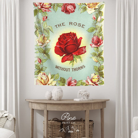 Vintage Rose Wall Tapestry