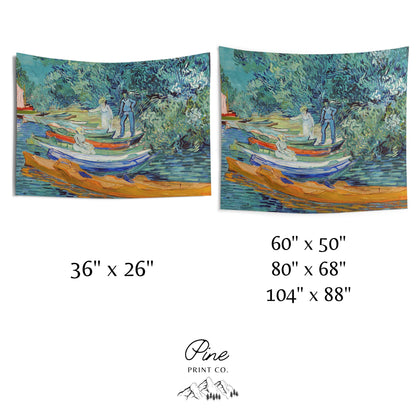 Vincent Van Gogh Boat Wall Tapestry
