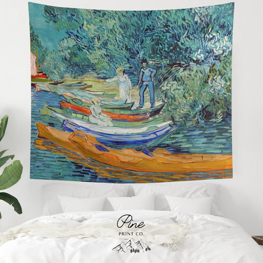 Vincent Van Gogh Boat Wall Tapestry