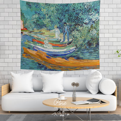 Vincent Van Gogh Boat Wall Tapestry
